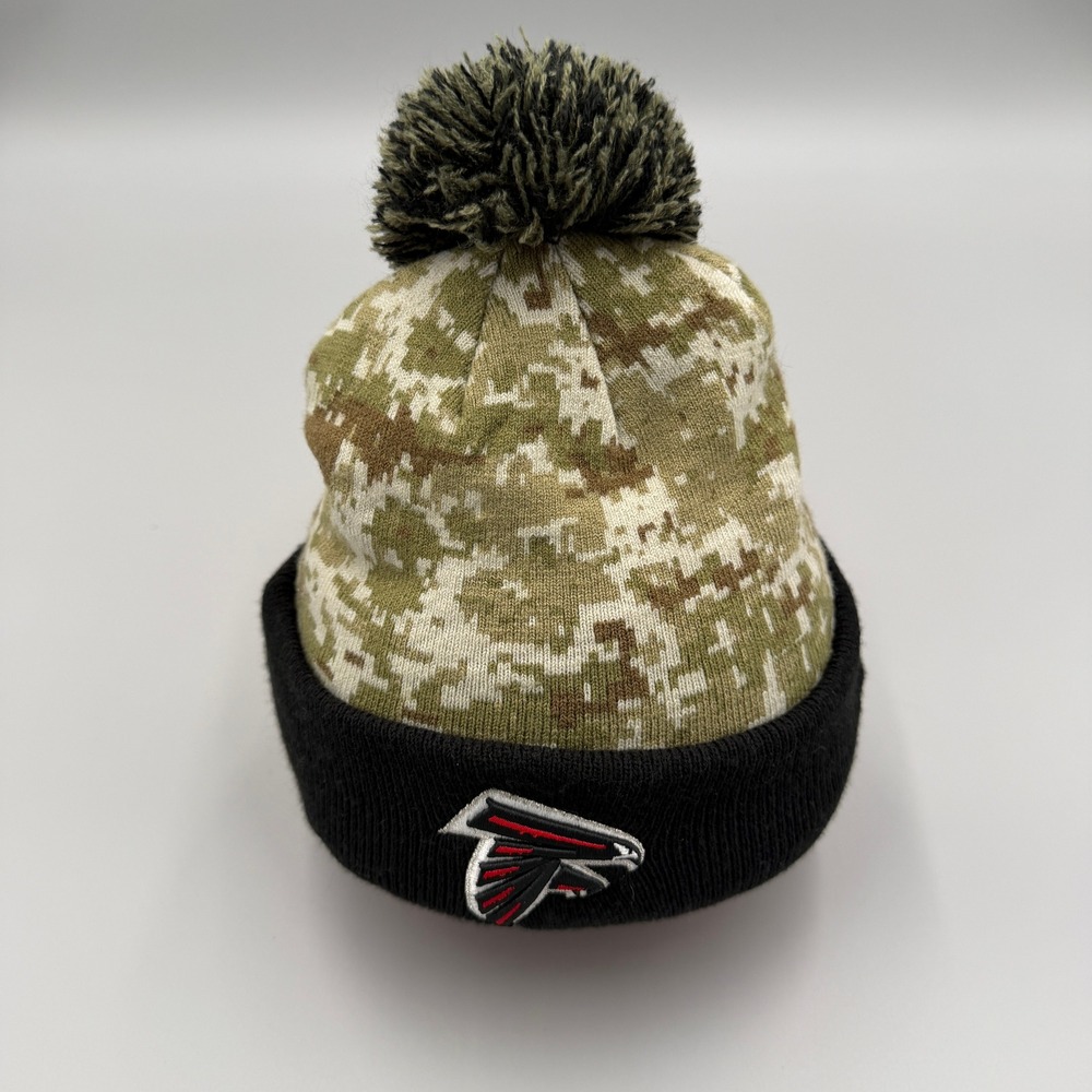 Atlanta Falcons Salute To Breast Cancer New Era Camo Cuffed Beanie Winter cap